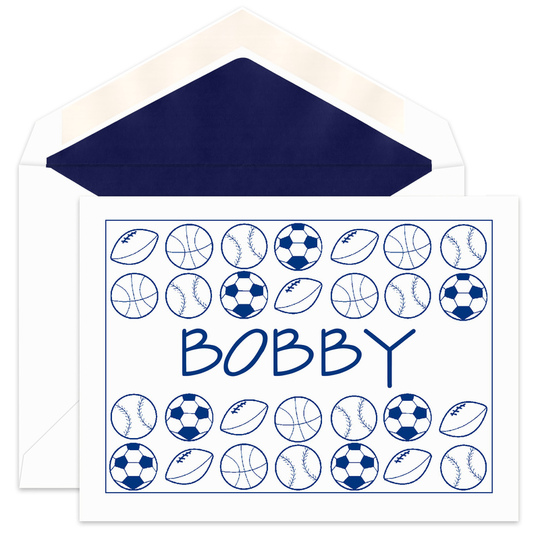 Sport Foldover Note Cards